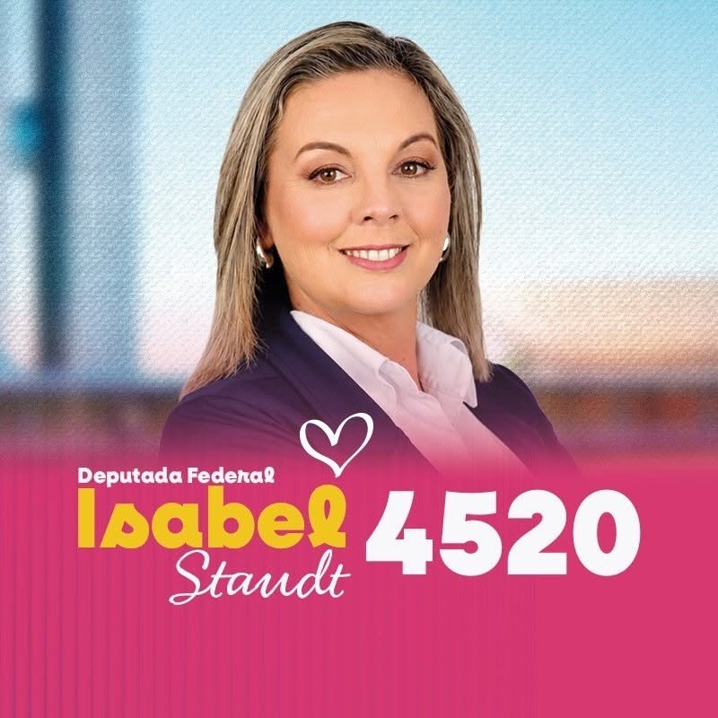 Retrato oficial de Isabel Staudt, candidata a Deputada Federal